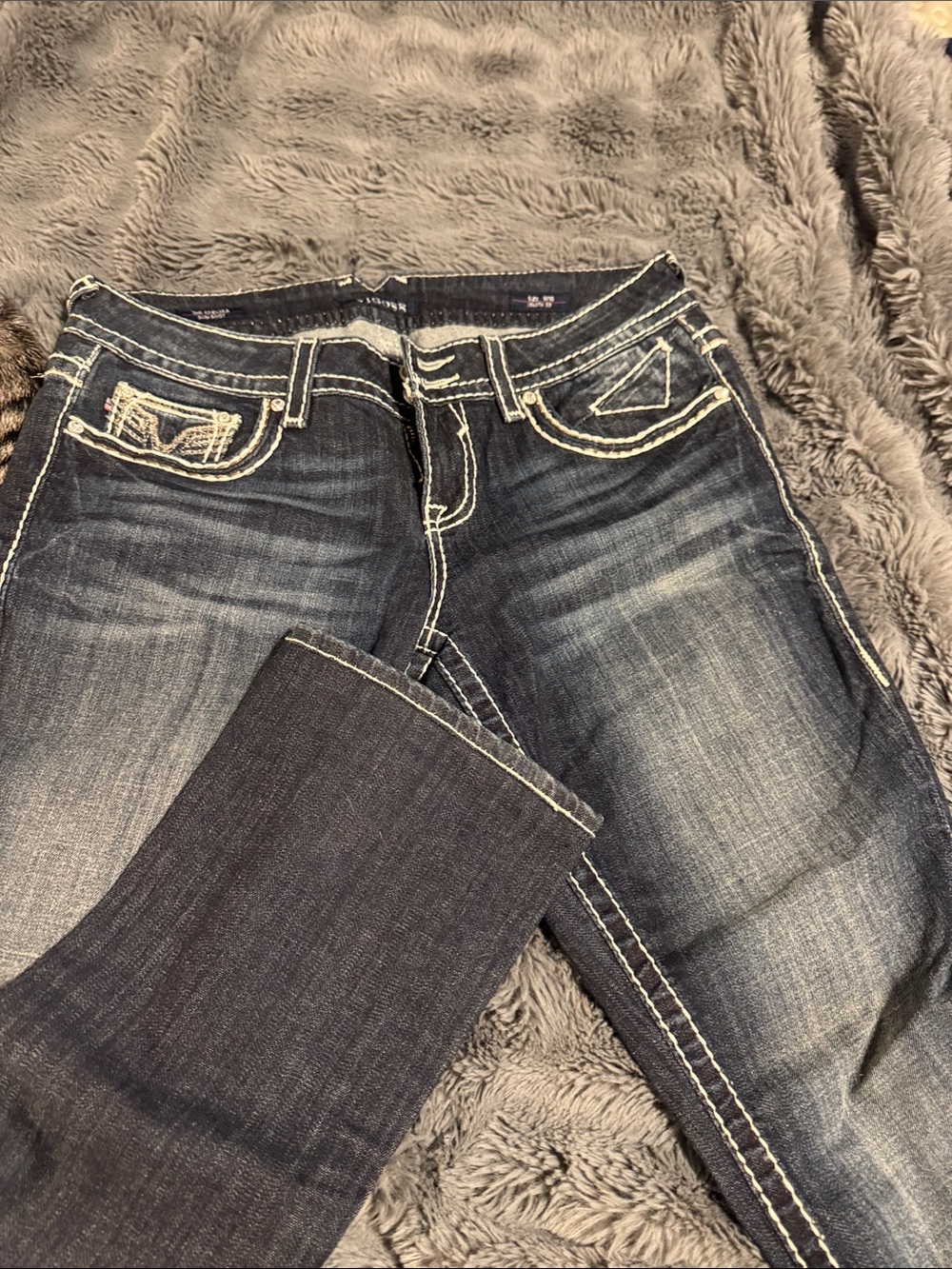Vigoss Indigo Skinny Jeans with White Contrast Stitching